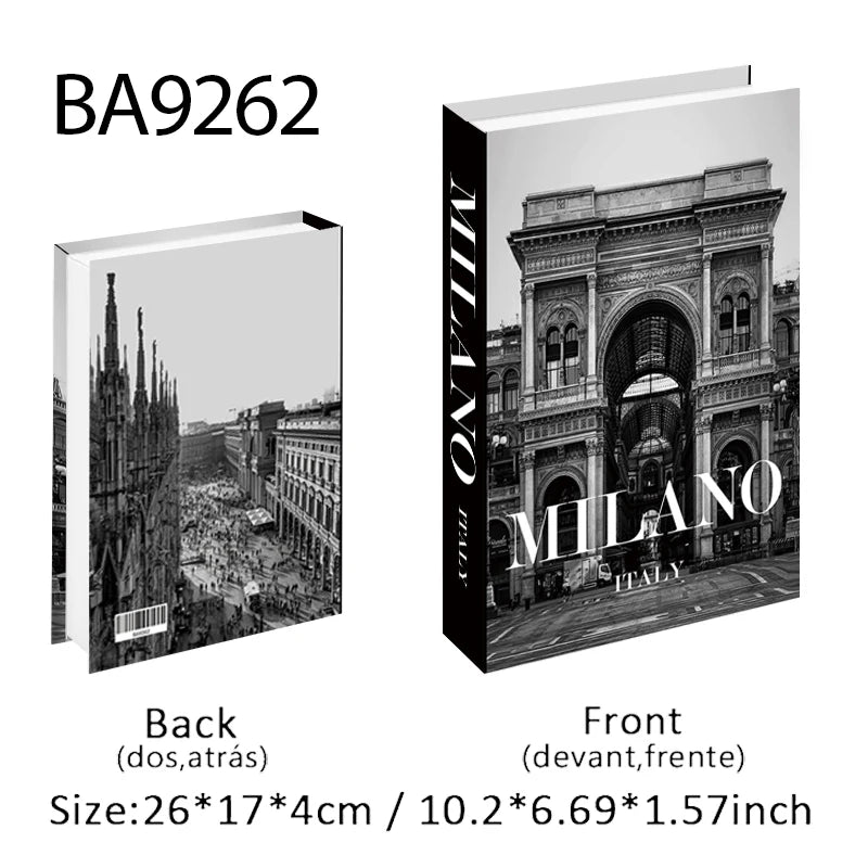Storage Book with black and white images of architectural landmarks, labeled 'BA9262'.