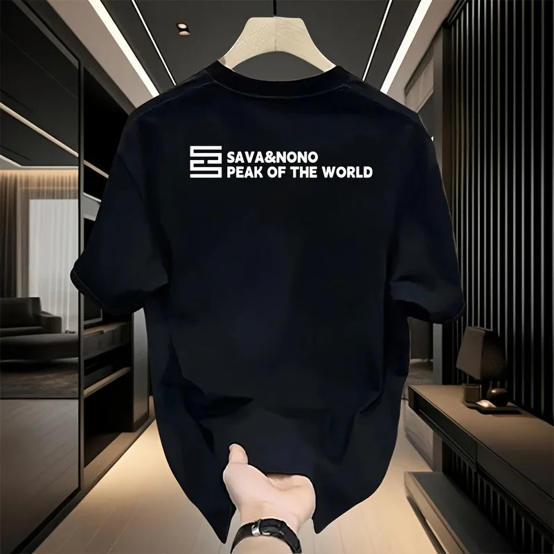 Men’s Heavyweight Cotton T-Shirt – Oversized Fit, Soft Breathable Short Sleeve Casual Top