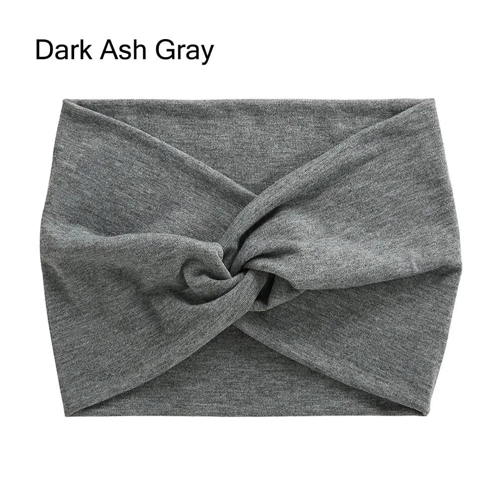 Dark ash gray headband on a white background