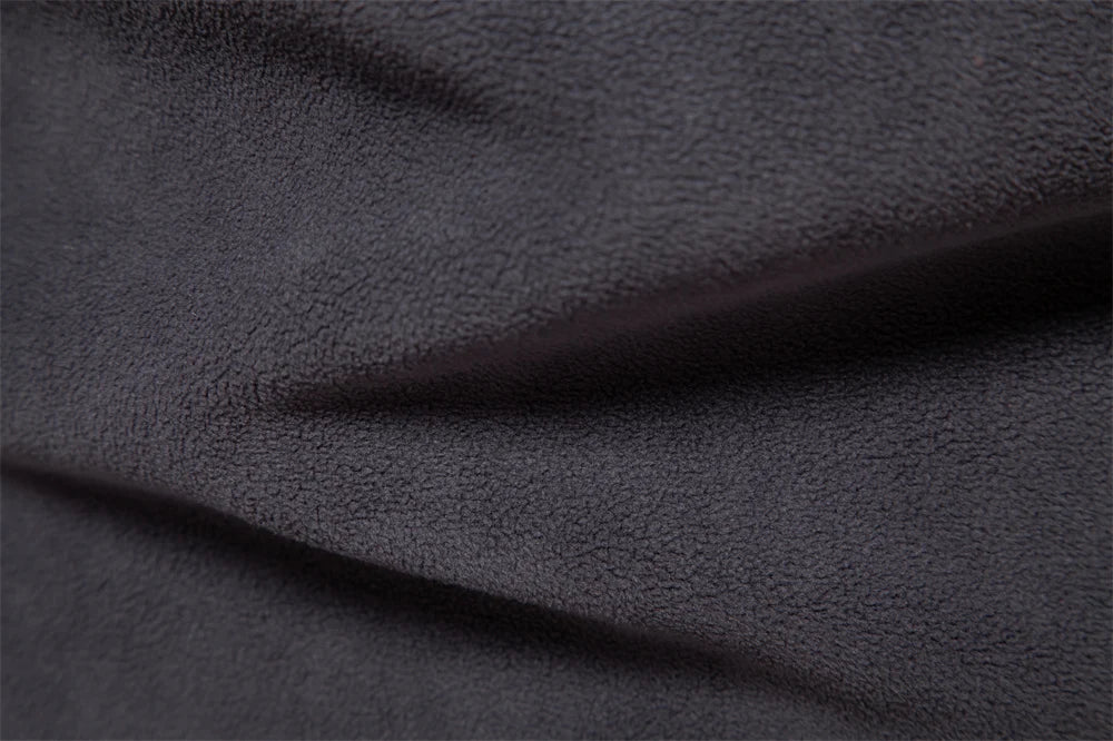 Close-up of dark gray fabric texture
