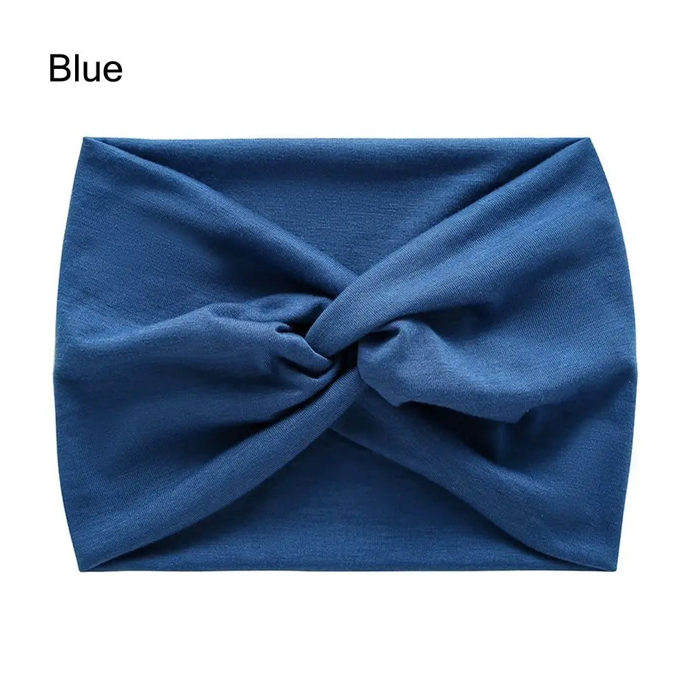 Blue headband on a white background
