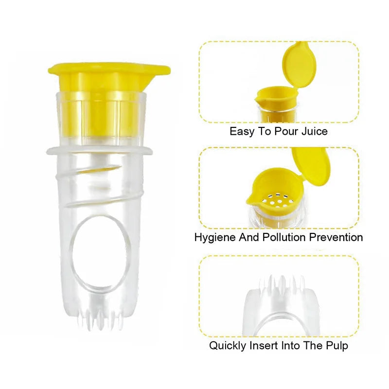 Portable Manual Fruit Squeezer with Built-In Filter