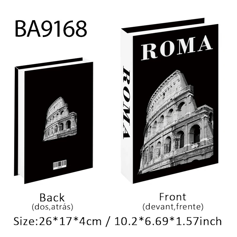 Storage Book with Colosseum design on black and white cover