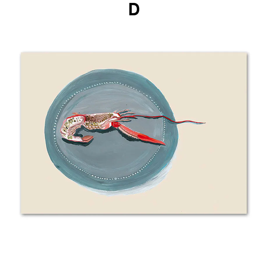 Modern abstract gallery wall art prints in mixed line and figure styles