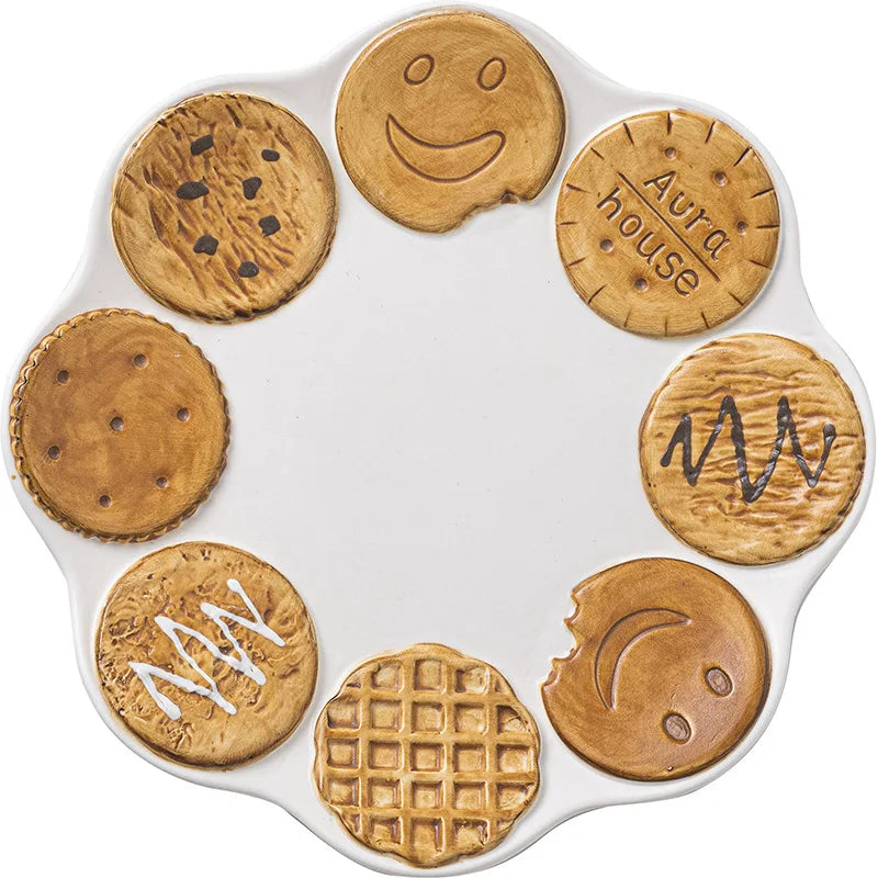 Ceramic Cookie Plate on a white background