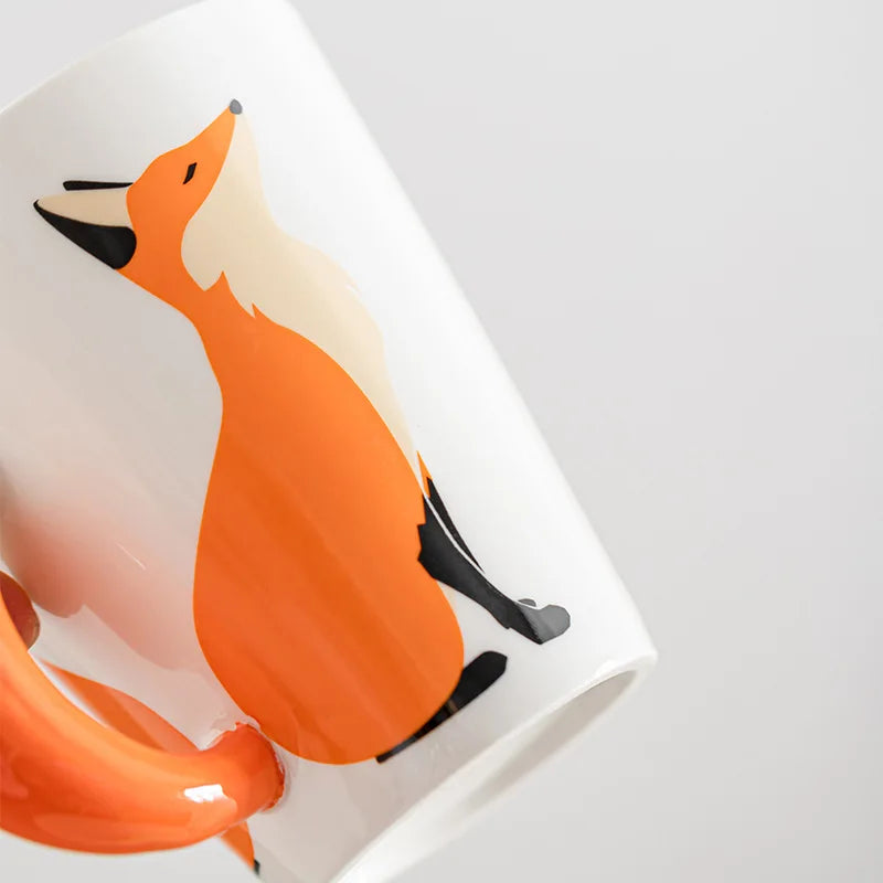 Orange fox illustration on a white background
