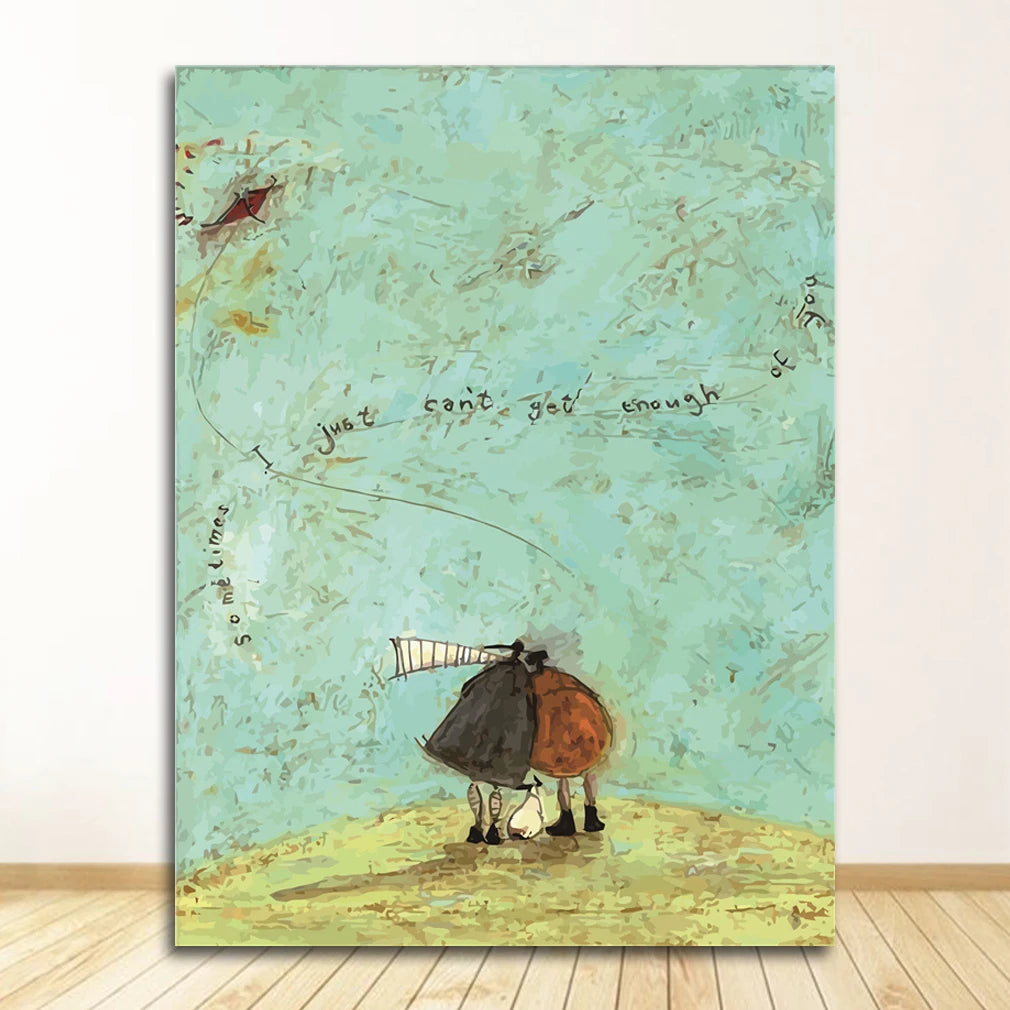 Artistic depiction of a character with a lantern on a textured teal background