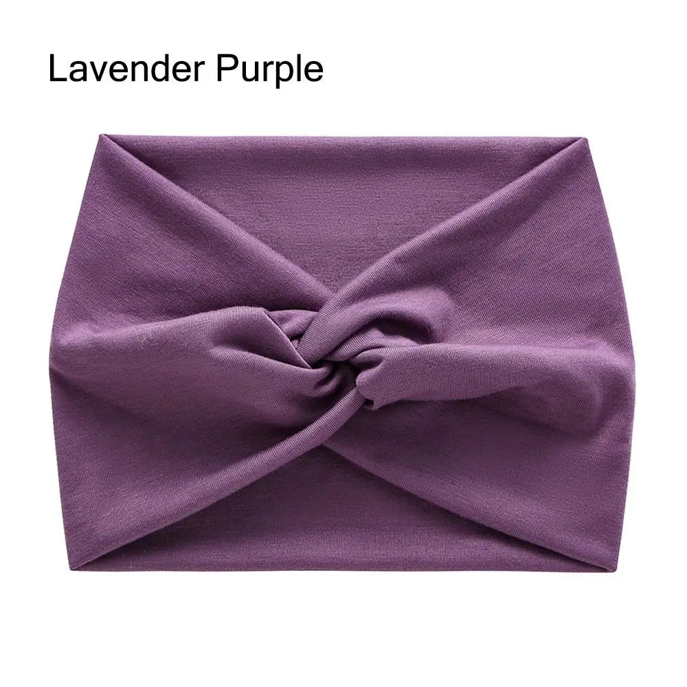 Lavender purple headband on a white background with 'Lavender Purple' text above.