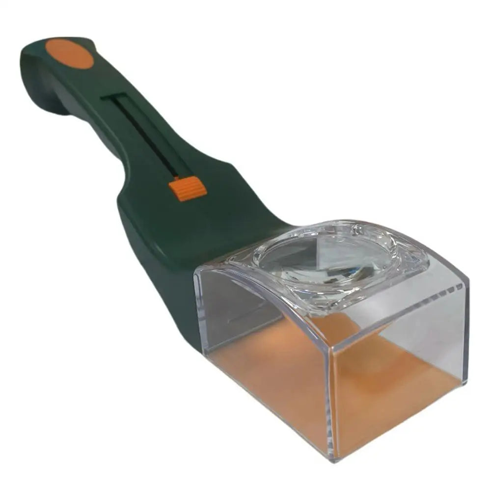 Portable handheld spider and insect catcher with magnifier lens