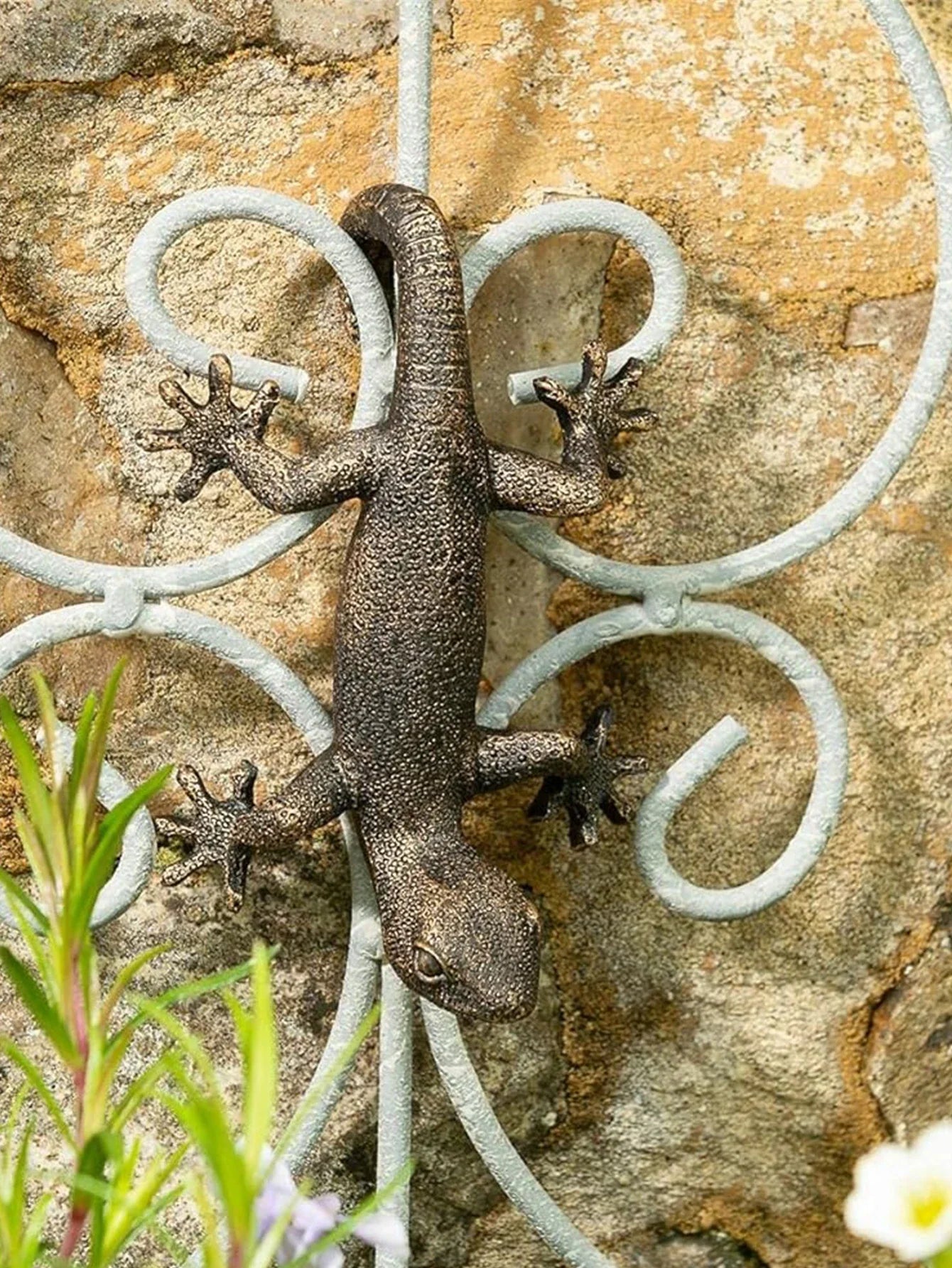 Resin Gecko Figurine Planter Edge Decor Mini Lizard Pot Hanger