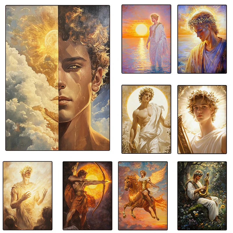 Greek God Apollo mythology canvas wall art poster collection