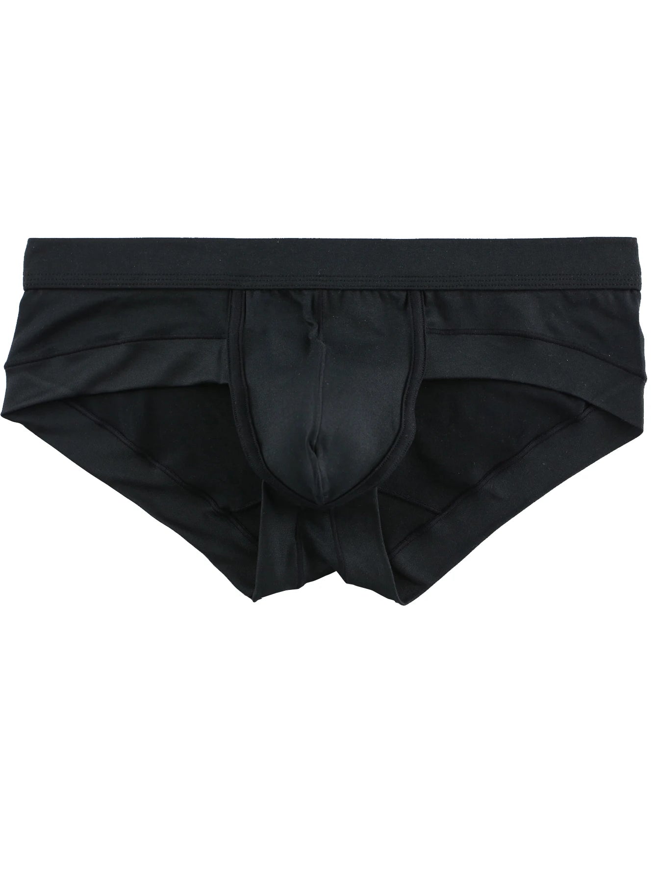 Black men's underwear on a white background