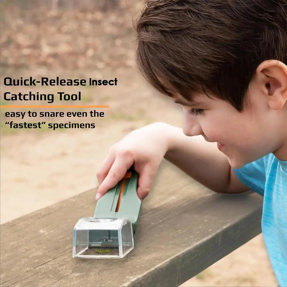 Portable handheld spider and insect catcher with magnifier lens