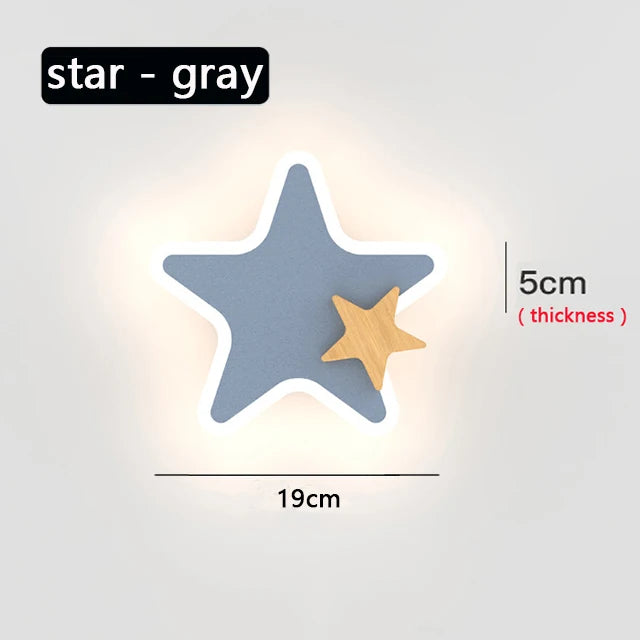 Star-shaped object with dimensions on a white background