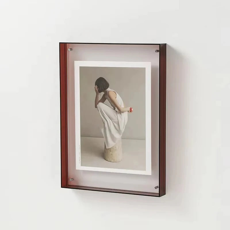 Amber Acrylic Photo Frame with a photo 
