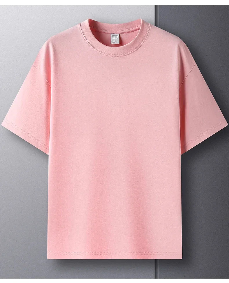 Pink t-shirt on a gray background