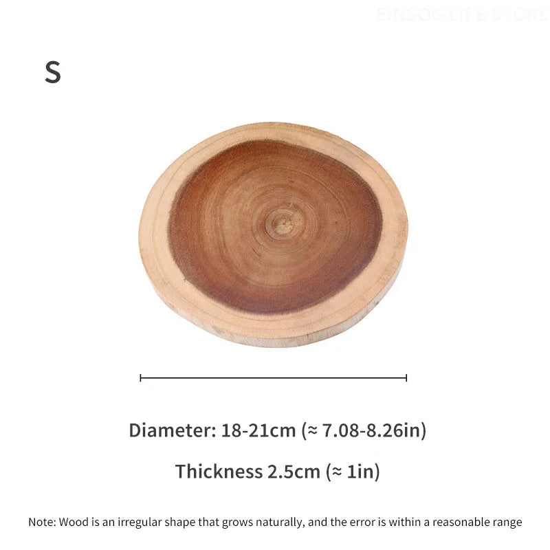 Wooden bowl with dimensions on a white background