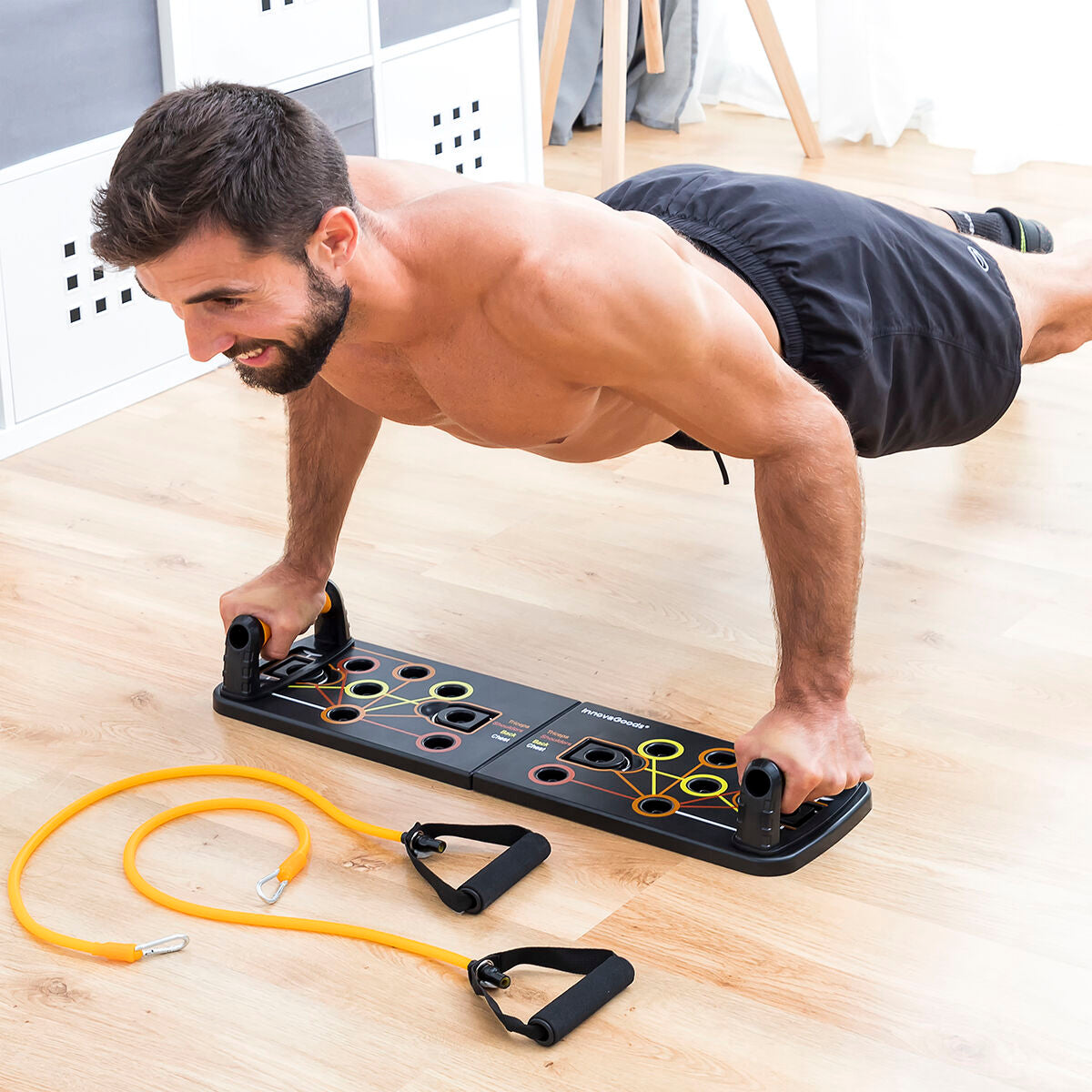 All-in-One Push-Up Board Training System – With Resistance Bands & Exercise Guide
