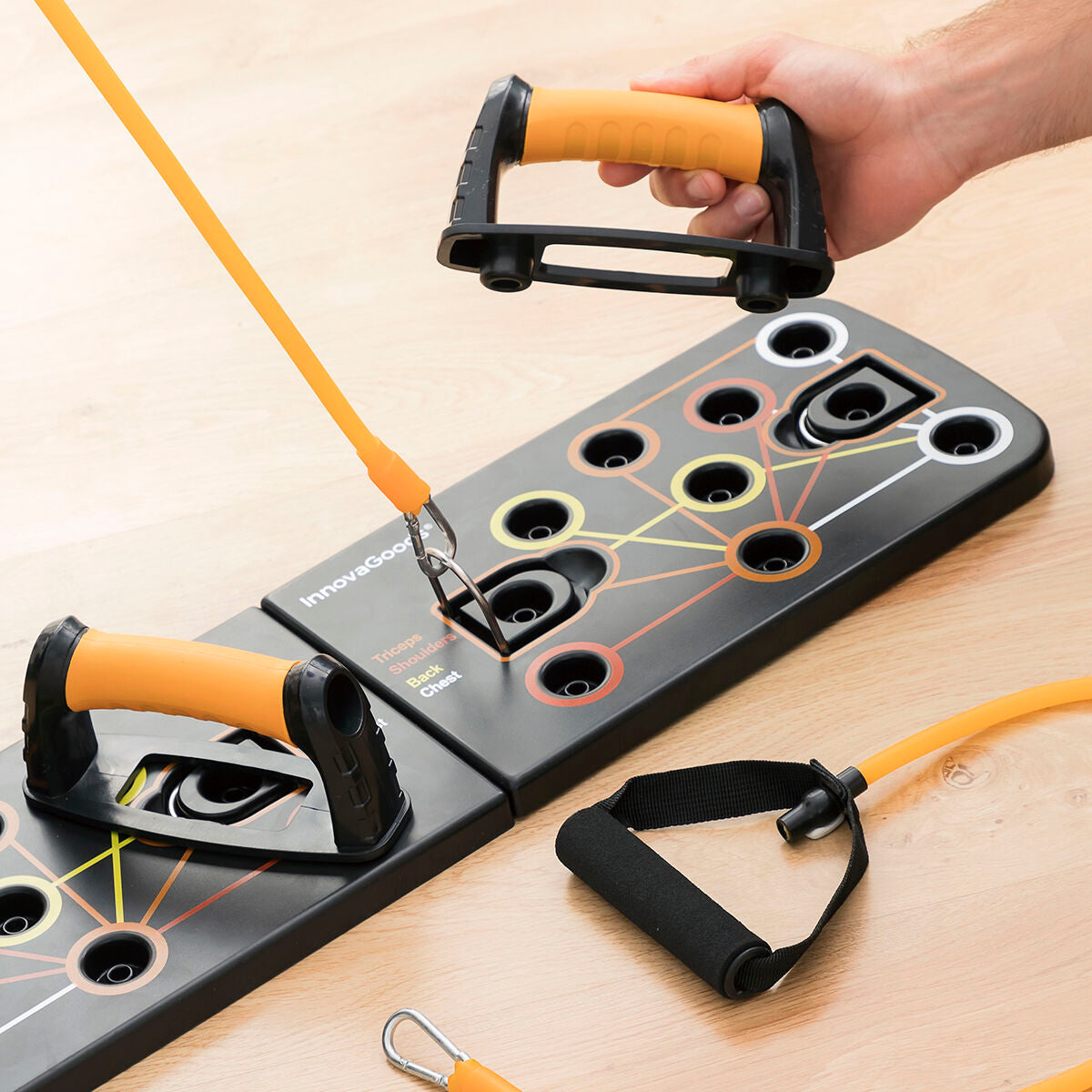 All-in-One Push-Up Board Training System – With Resistance Bands & Exercise Guide