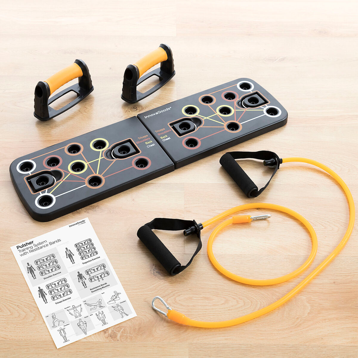 All-in-One Push-Up Board Training System – With Resistance Bands & Exercise Guide