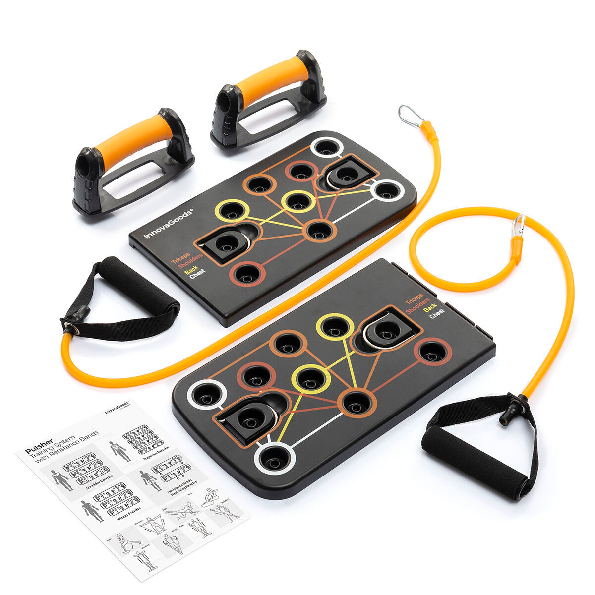 All-in-One Push-Up Board Training System – With Resistance Bands & Exercise Guide