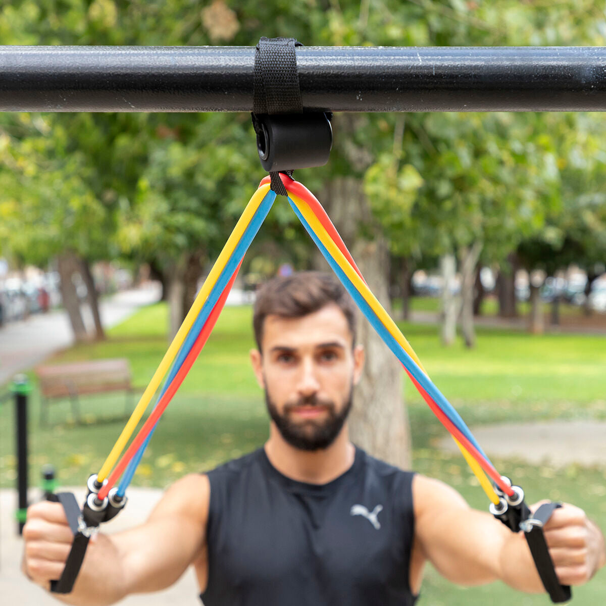 Set of Resistance Bands with Accessories – 5-Pack Tension Training Kit