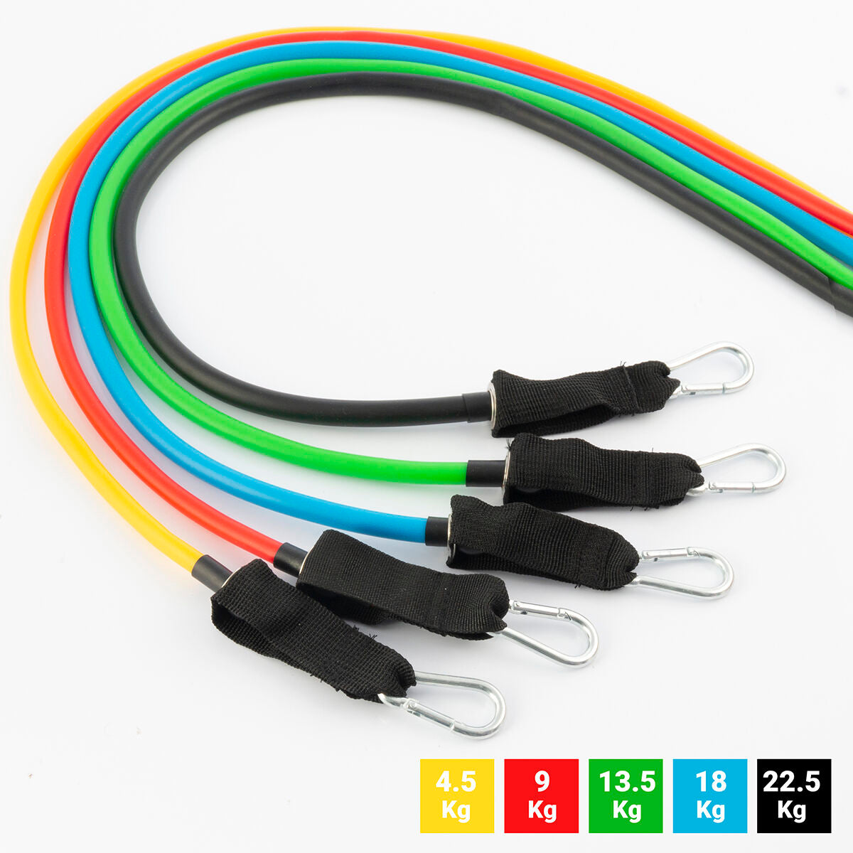 Set of Resistance Bands with Accessories – 5-Pack Tension Training Kit