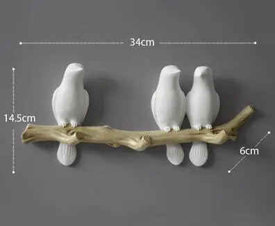 Bird Coat Hook – Nordic Wall Hook | Creative Resin Home Décor