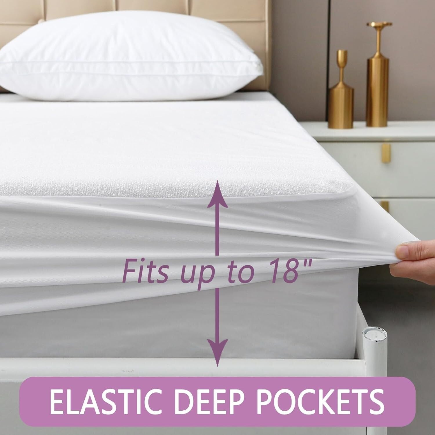 WATERPROOF TERRY TOWEL MATTRESS PROTECTOR DOUBLE FITTED BED COVERS SHEET SINGLE