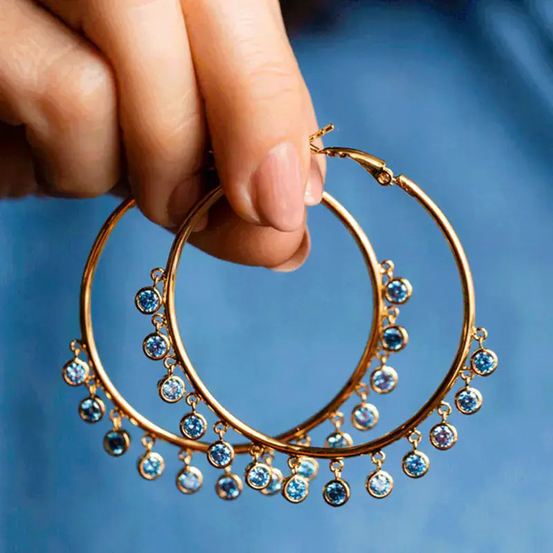 Bohemian Style Large Circle Earrings for Women