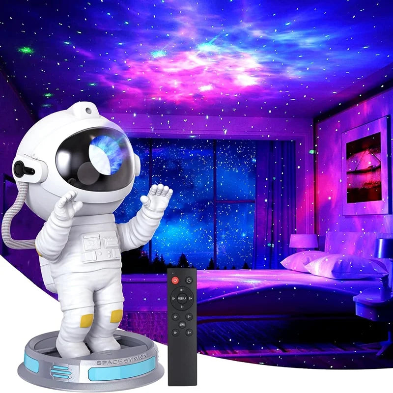 Astronaut Galaxy Star Projector – 360° LED Starry Sky Lamp