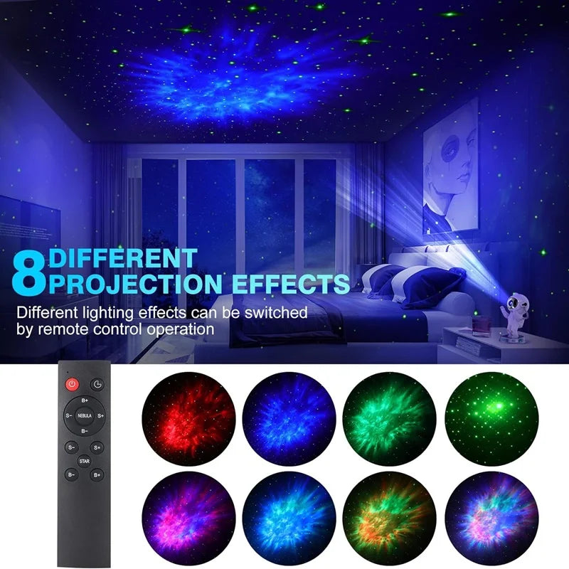 Astronaut Galaxy Projector Showing Starry Sky Projection