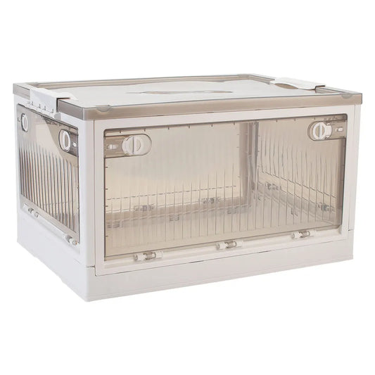 Transparent Folding Storage Box with Wheels