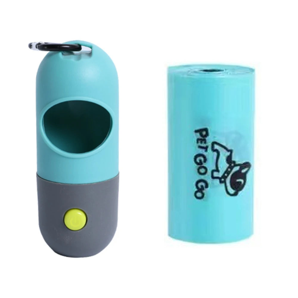 PetGo Go water bottle and roll of paper on a white background