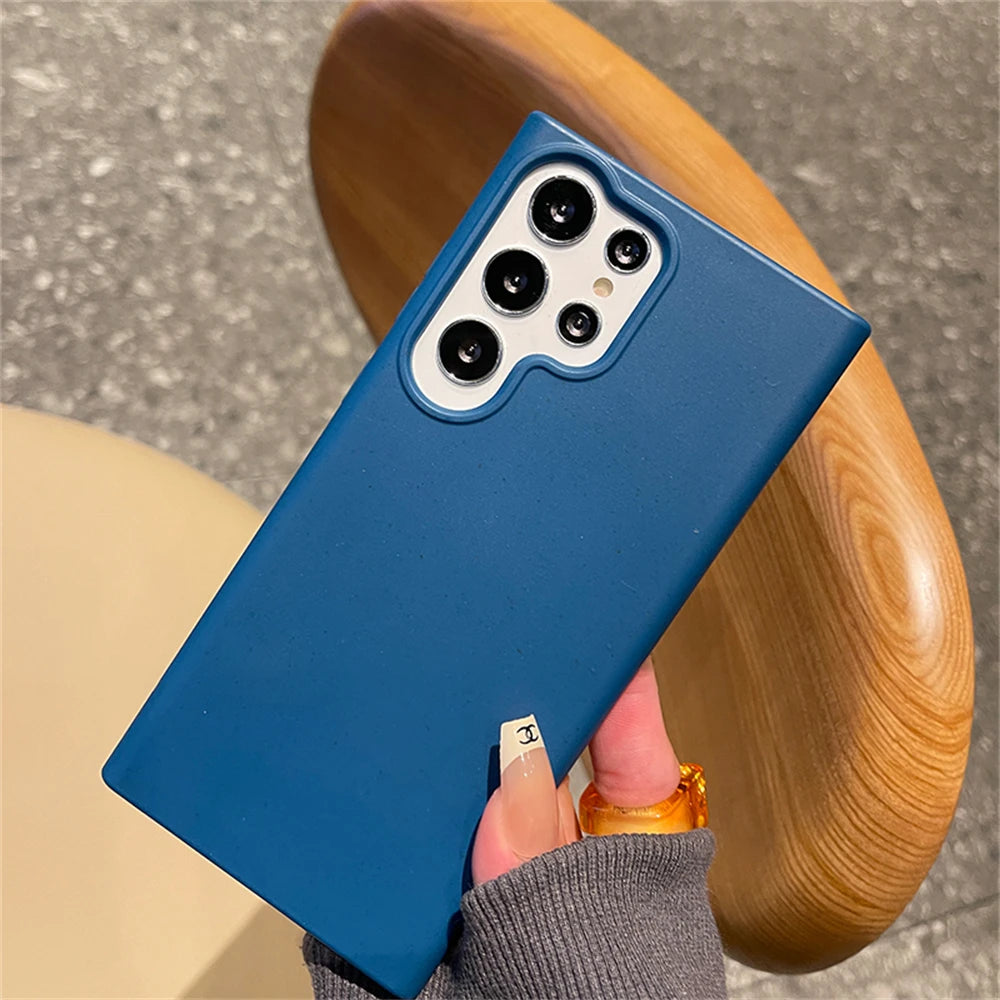 Degradable Eco-Friendly Wheat Straw Phone Case – Soft Silicone Cover for Samsung Models