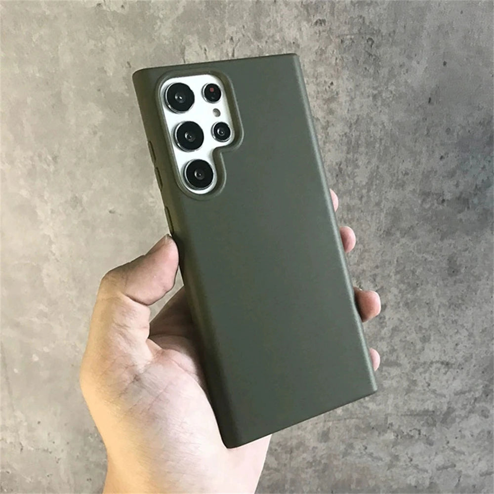 Degradable Eco-Friendly Wheat Straw Phone Case – Soft Silicone Cover for Samsung Models