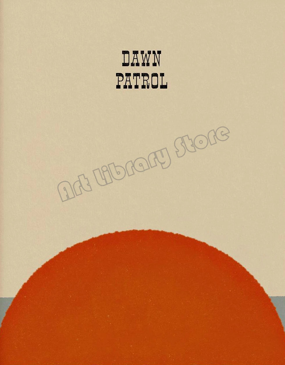 Book cover of 'Dawn Patrol' with a large orange circle on a beige background