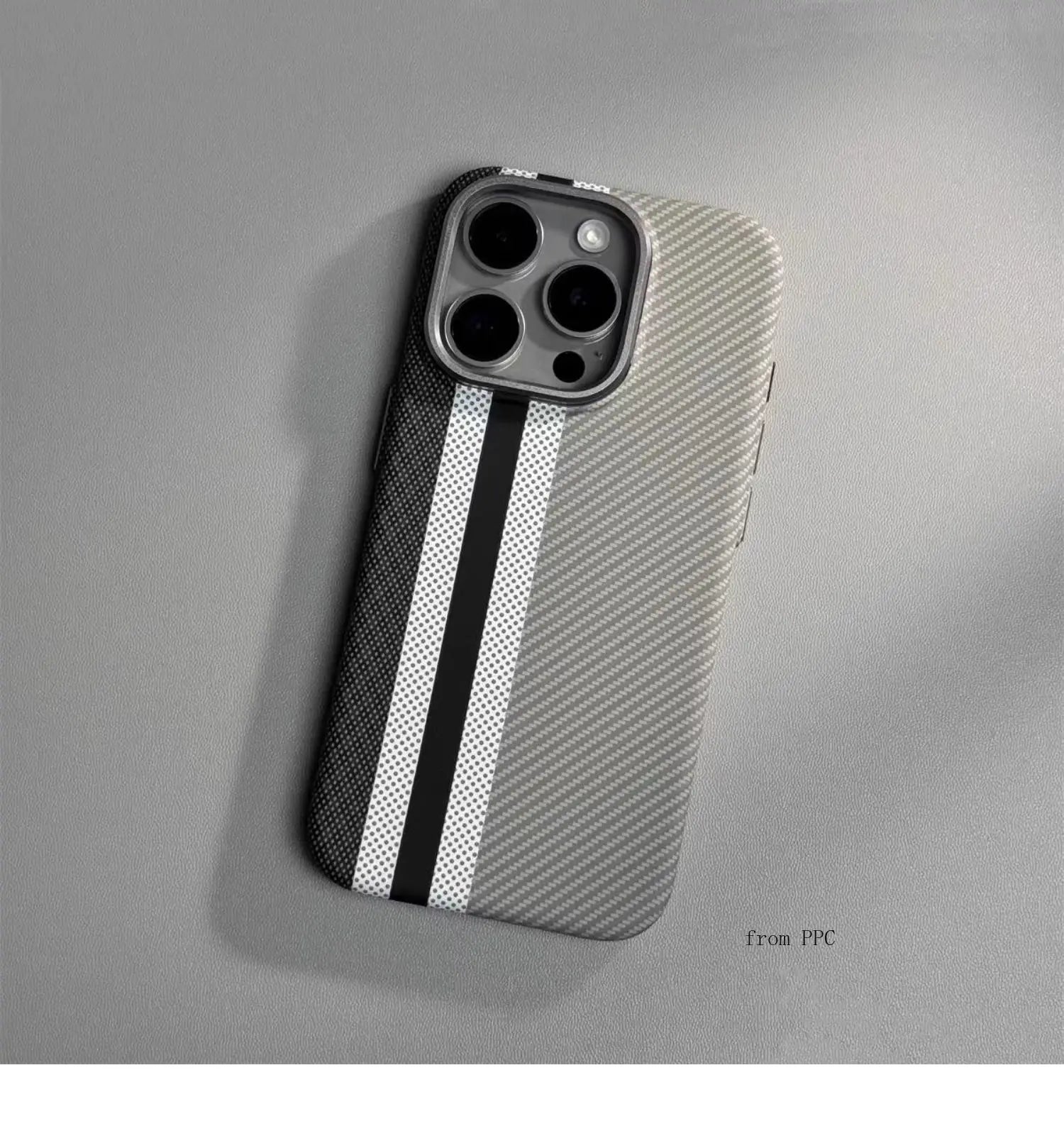 carbon fibre magsafe iphone case with alloy camera ring