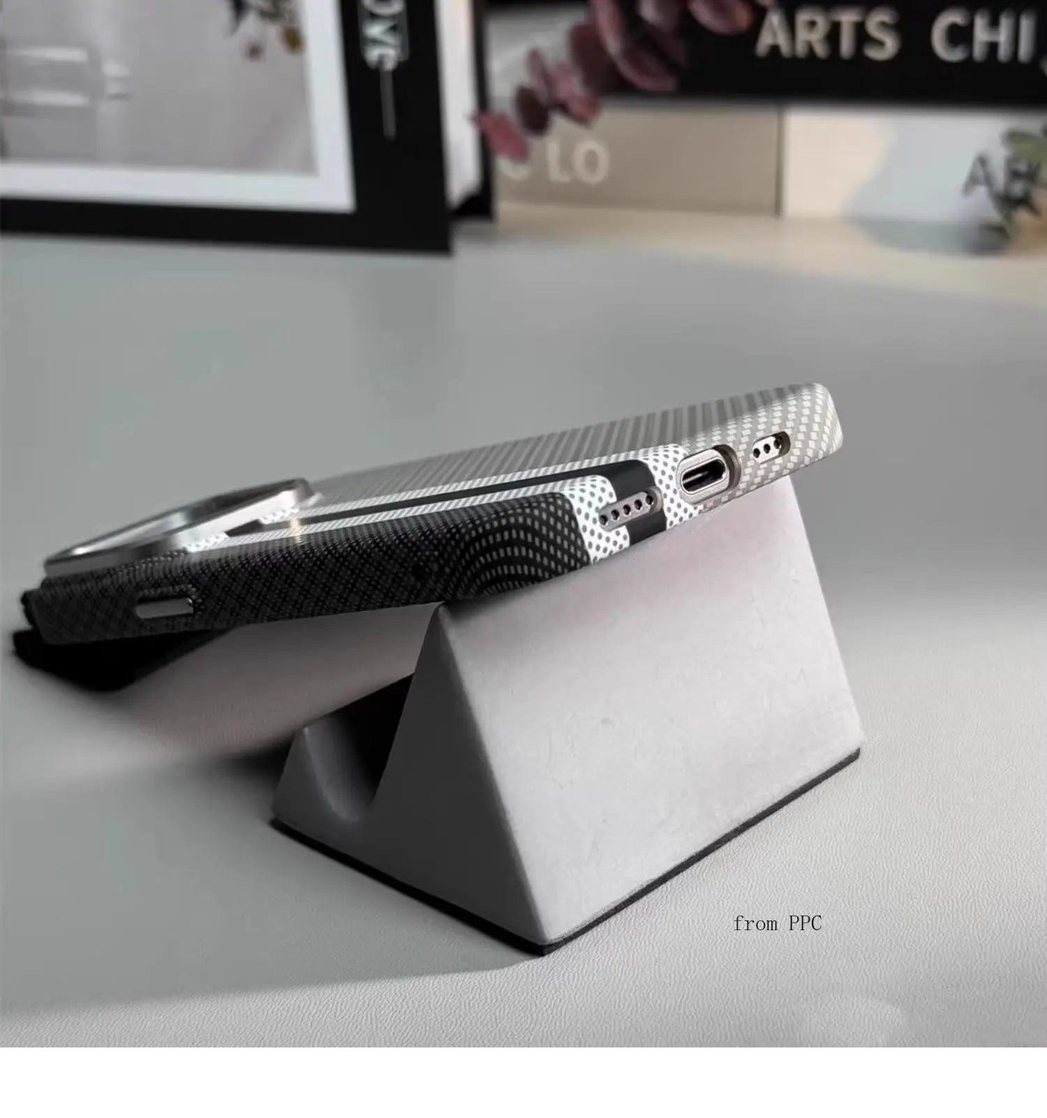 carbon fibre magsafe iphone case with alloy camera ring