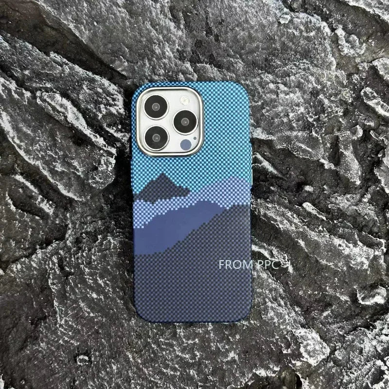 carbon fibre magsafe iphone case with alloy camera ring