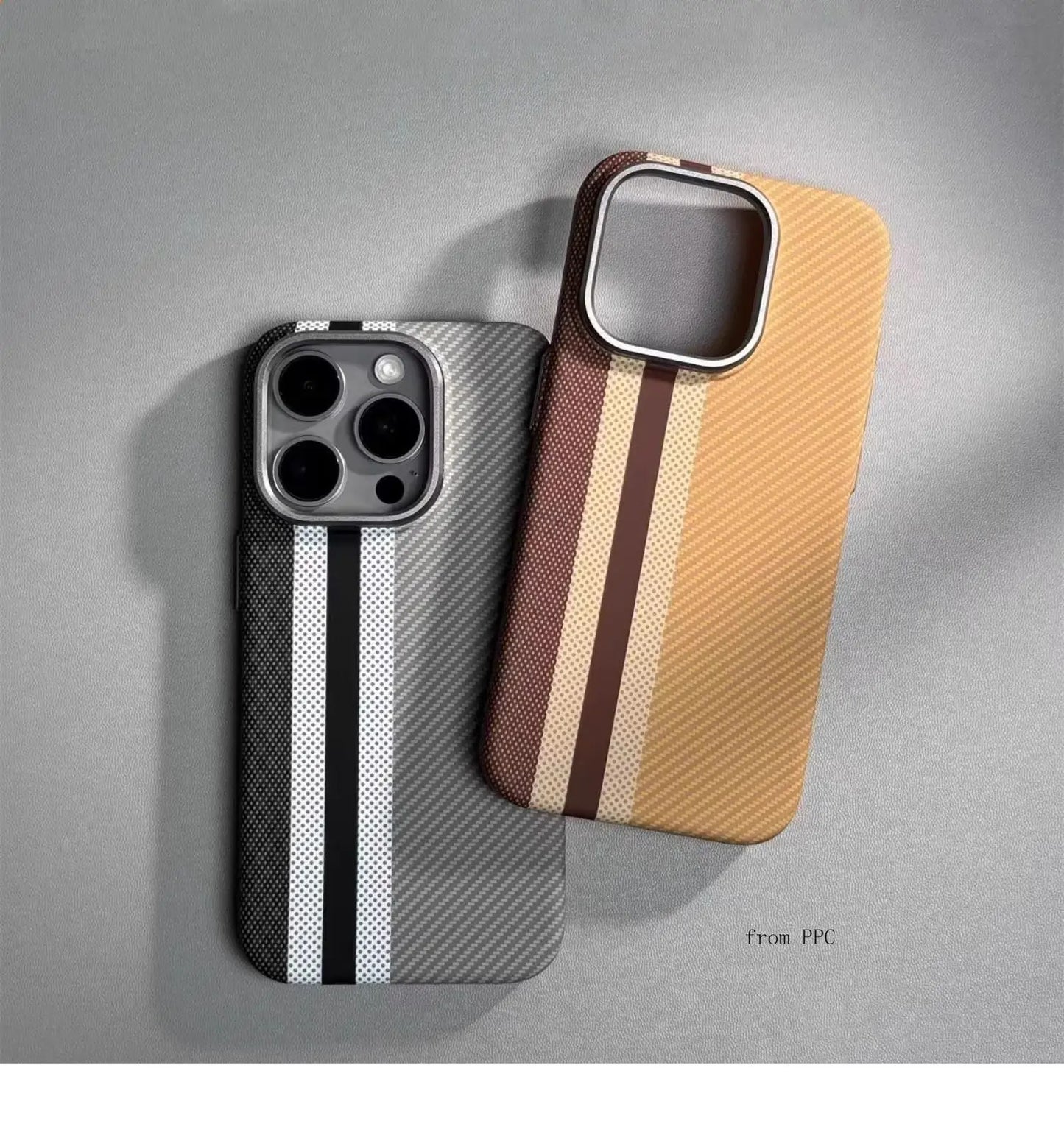 carbon fibre magsafe iphone case with alloy camera ring