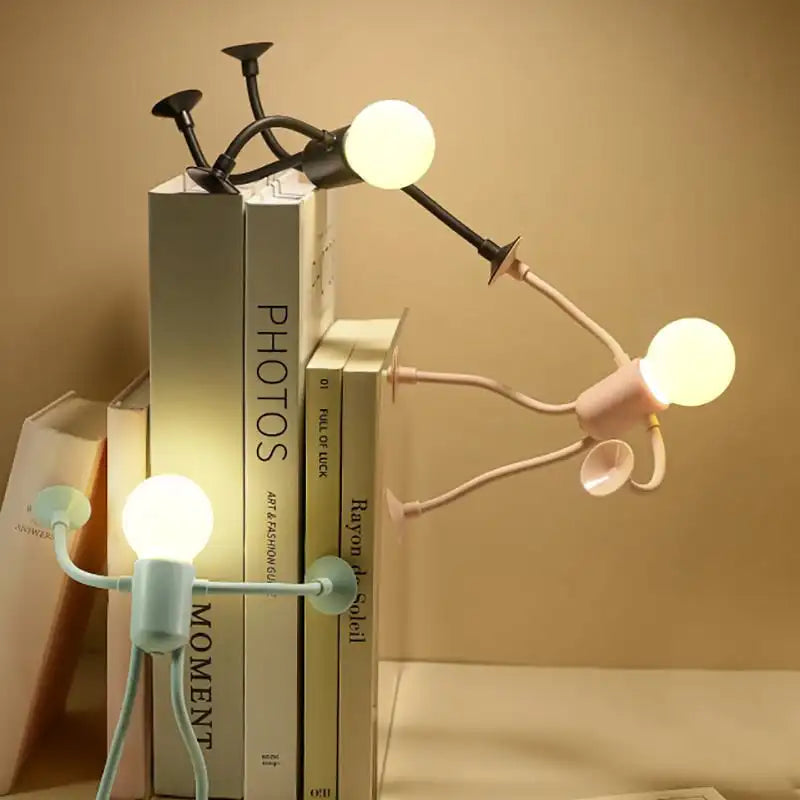 Modern wall lamp with multiple light bulbs on a beige background