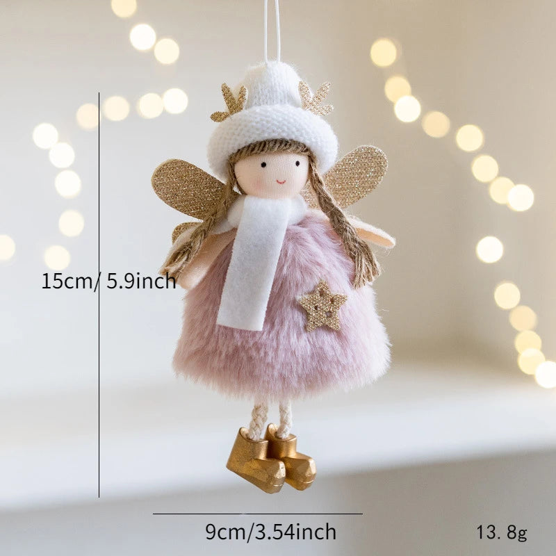 Small fairy doll with measurements and a blurred light background