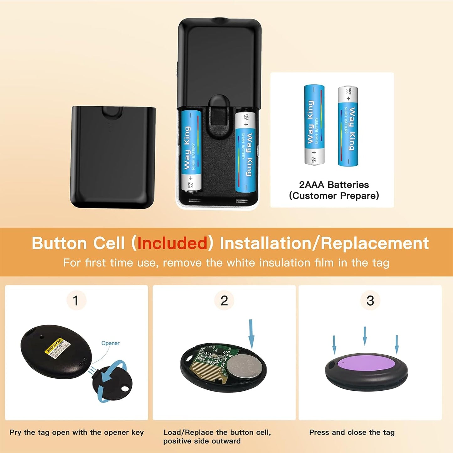 Lost Remote Finder with LED Light - 131Ft Range Key Locator with 4 Retriever Tags - Making Noise Device for Keys and Remote Control