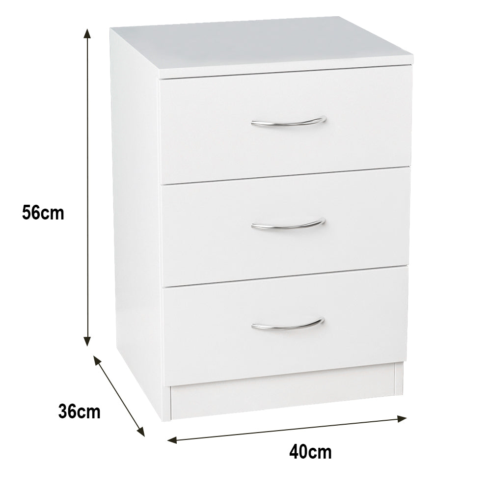 Chest of Drawers Bedside Table Cabinet 1 2 3 4 5 Handle Drawer Bedroom Furniture