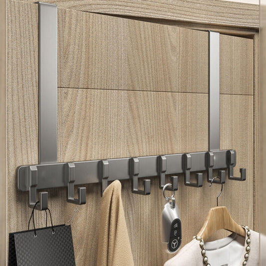 Over the Door Hanger 8 Hooks Home Bathroom Metal Rack for Clothes Towel Coat