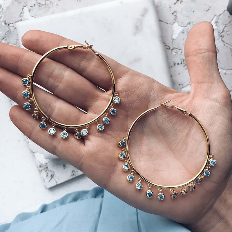 Bohemian Style Large Circle Earrings for Women