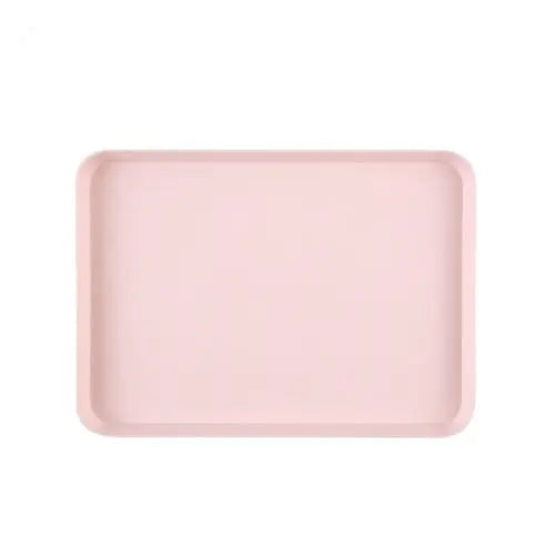 Pink rectangular tray on a white background