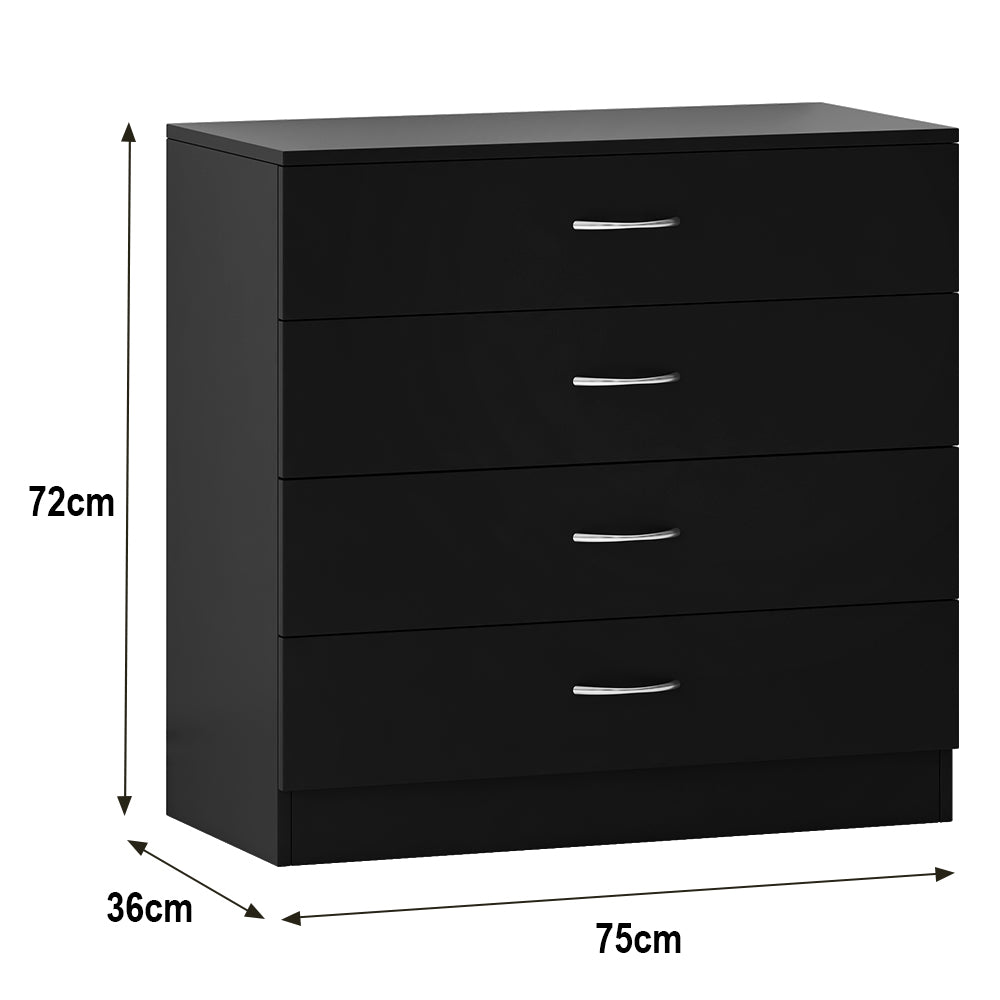 Chest of Drawers Bedside Table Cabinet 1 2 3 4 5 Handle Drawer Bedroom Furniture