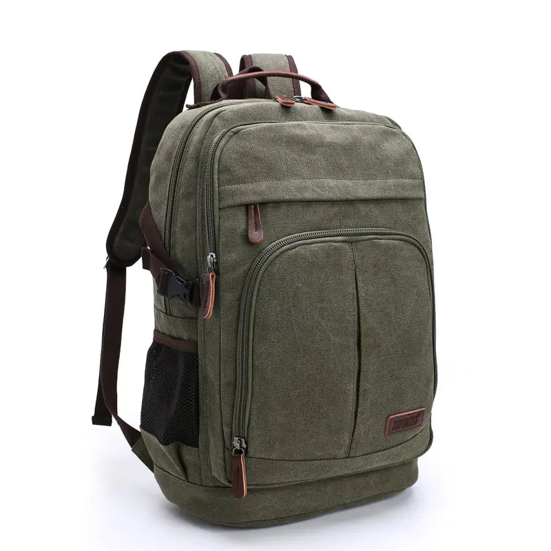 Large Capacity Canvas Backpack – Unisex Travel & Everyday Bag